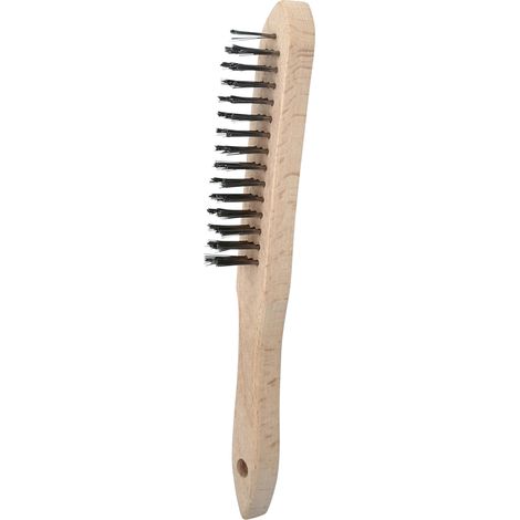 KS Tools Edelstahl Handdrahtbürste 3-reihig, 290mm (1/4)