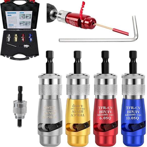 4 pièces Pince à dénuder, pour perceuse, dénudage et torsion rapides de fils électriques, outil d'électricien, compatible câbles et connecteurs (1/5)