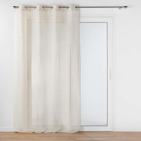 Rideau Voilage à Œillets "Aline" 140x240cm Beige (1/5)