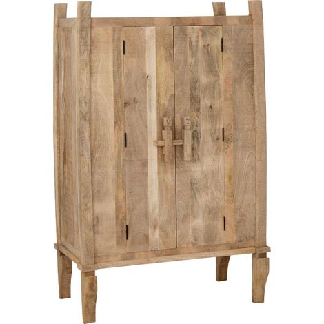Armoire en Bois de Manguier "Silex" 110cm Naturel (1/5)