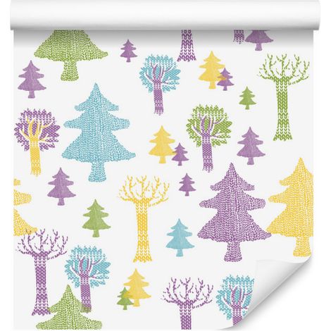 Wald- und Baumtapete für Wohn- und Schlafzimmer, 50 x 1000 cm (1/5)
