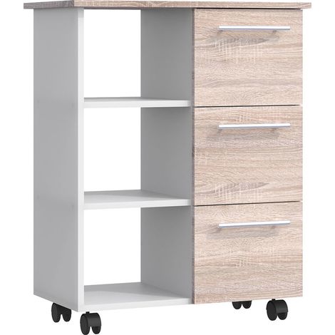 Chariot de cuisine servant des rouleaux de chariot Esilo L 85x68x38 - VCM (1/5)