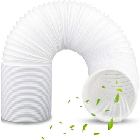 Tuyau Climatiseur Mobile, Tuyau dclimatisation 150MM1.5M Tuyau d'Évacuation Climatiseur Flexible PVC Tuyau Evacuation Climatiseur Mobile Tuyau d'échappement pour Climatisation mobile