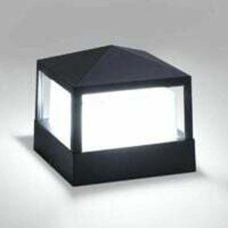 Lampe de Poteau Lampe Pilier Portail Lampe D'exterieur lumiere colonne lampe Villa IP65 etanche Aluminium jardin paysage pelouse porte cloture entree lumier, Blanc Froid Classe energetique A++：