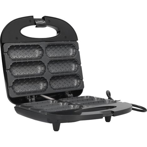 Chauffe-hot-dogs double face 6 trous 750 W, appareil de petit-déjeuner domestique, prise UE 220-240 V (1/5)