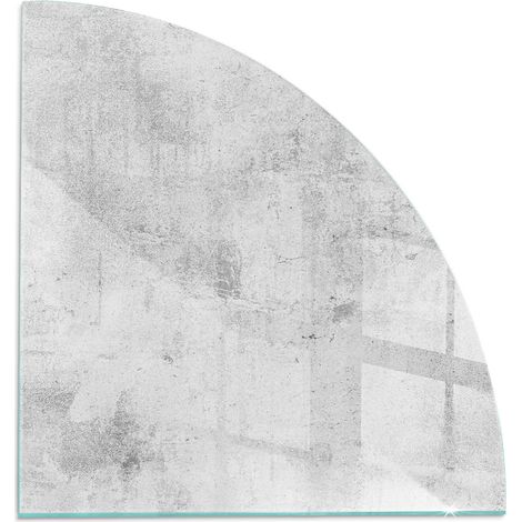 Piastra per Camino di Vetro Temperato Premium Design Elegante e Sicuro Protezione del Pavimento dal Calore Texture in cemento grezzo 1/4 100x100 cm (1/5)