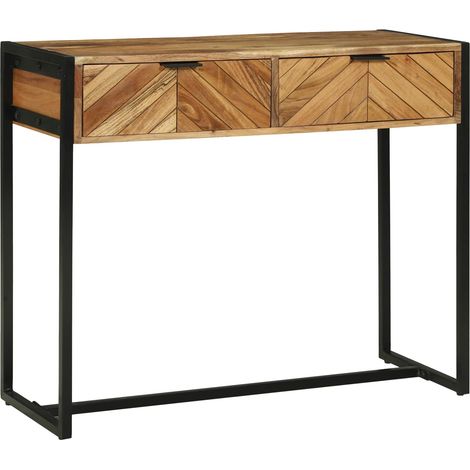 Maison Exclusive - Table console Marron 90 x 35 x 75 cm Bois d'Acacia Massif (1/5)