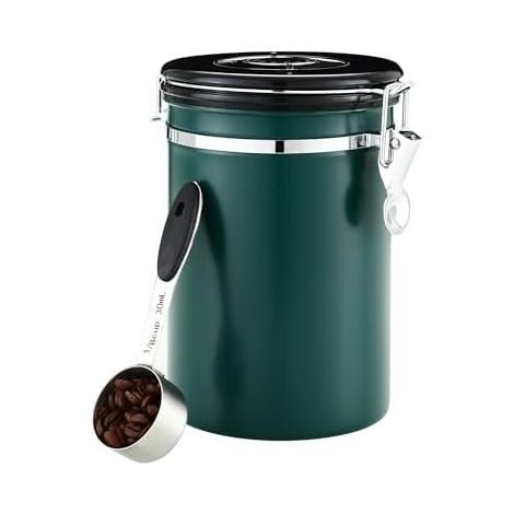 Boîte café inox 1,8 L avec dateur et cuillère (1/5)