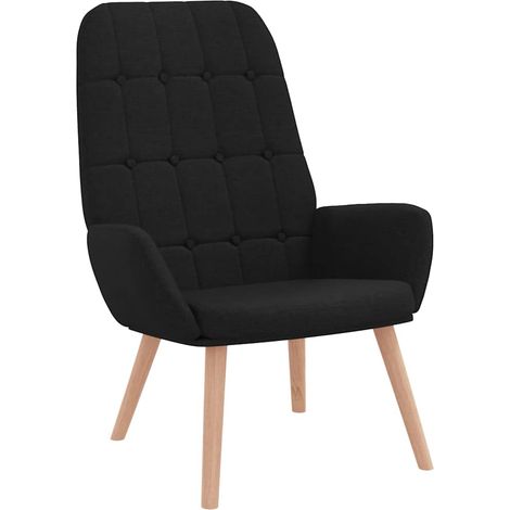 Maison Exclusive - Sedia Relax Nera in Tessuto