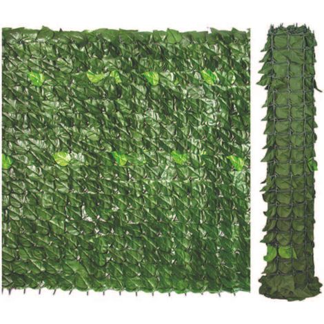 Siepe ornamentale artificiale con foglie lauro - mt.20x1,5h.