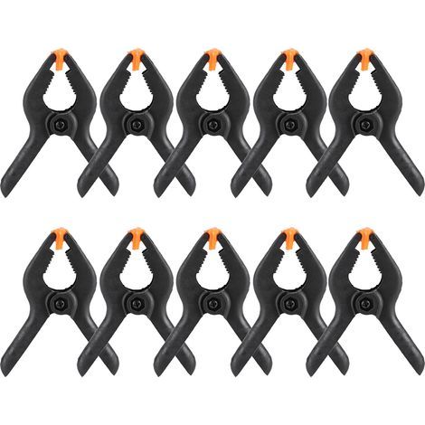 Durable black spring clamp for DIY woodworking projects (1/5)
