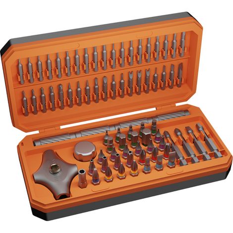 Irovami Kit tournevis 78 en 1 – S2, zinc, 4 rallonges, portable