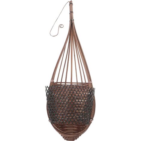 Panier suspendu en bambou Abaodam, design unique, pot de fleurs décoratif (1/5)