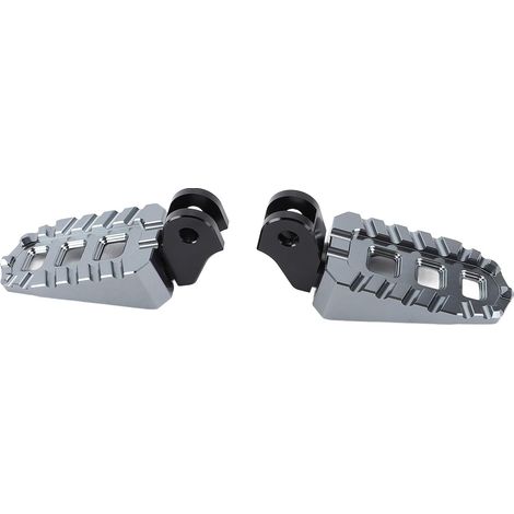 Repose-pieds Avant de Moto en Alliage D'aluminium CNC6063, Hauteur Augmentée de 10 Mm, Remplacement pour Scrambler 400X 2023-2025, Surfaces Anodisées, 16 Dents, Aspect élégant (1/4)