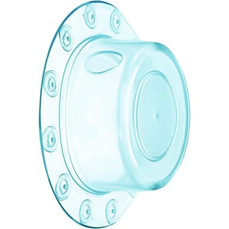 EASYCOMFORT Bouchon de Vidange de Baignoire avec Ventouse - Pour Baignoires d'Eau Profonde, Couvercle de Vidange pour Douche Plus Chaude et Confortable (Bleu Transparent) (1/5)