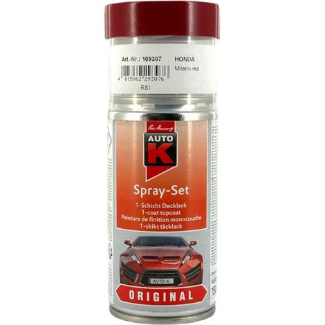 Bombe de peinture pour carrosserie - Honda - R81 Milano Red - 150ml - Auto K