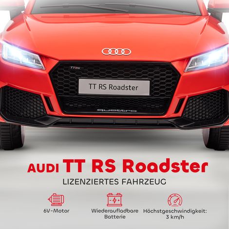 Voiture électrique enfant 12V avec télécommande 2,4 GHz, double moteur, avertisseur, feux LED, musique, port USB/MP3, marche arrière, pour enfants 3-5 ans, rouge (1/4)