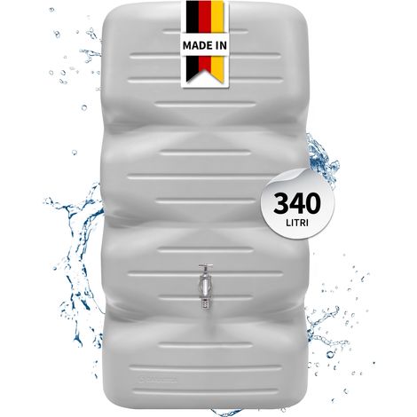 GARANTIA CUBUS serbatoio da giardino 340 litri grigio cemento