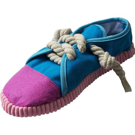 Hundeschuhe, Beißring, strapazierfähiger Kauring aus Canvas, blau (1/4)
