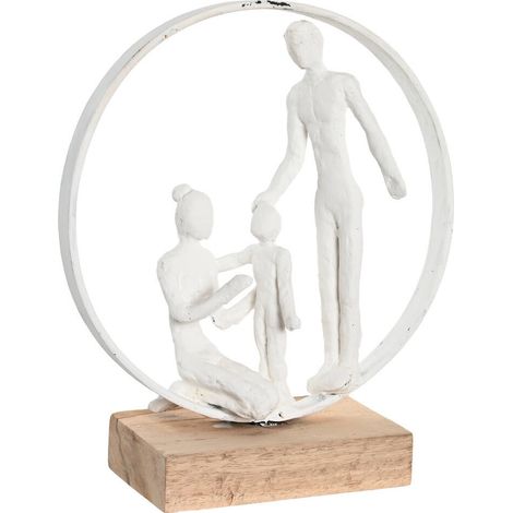 Figura Mango Resina 23X10X27 Familia Blanco FD205230 (1/3)