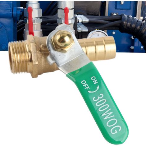 Vanne à bille en cuivre épais, filetage extérieur G3/8" (1/5)