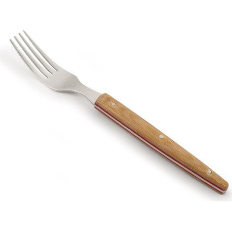 Arcos Serie Il Origine - Forchetta de Mesa - Acciaio inox 18/10 - Dimensione de 220 mm - Impugnatura Marrone chiaro Micarta