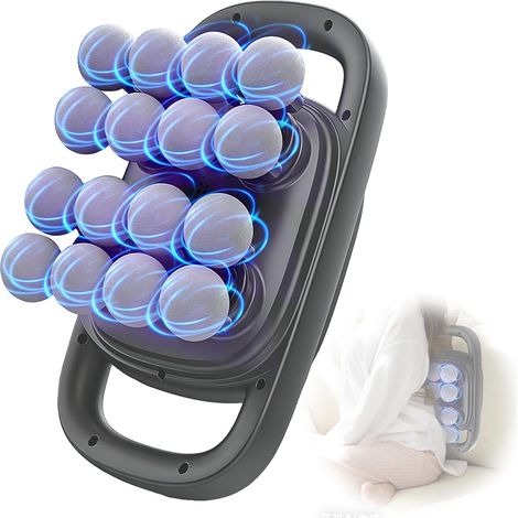 Pistolet de massage à 16 têtes pour tissus profonds, appareil de massage avec lumière rouge, appareil de massage avec 3 modes de massage, 99 vitesses, soulagement de la tension musculaire et de la (1/5)