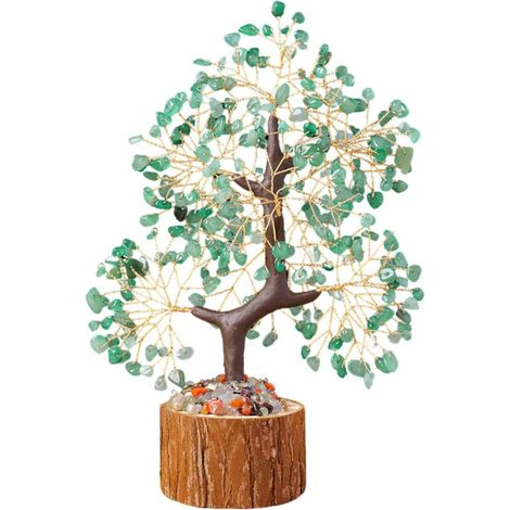 Arbol De La Vida - Cristales De Cuarzo Y Piedras Naturales - Decoración Para Chakras Y Feng Shui - 15 Cm - 7 Ramas - 1 Unidad (1/5)