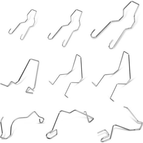 TONYSA Lot de 9 clips à ressort de fixation d'ampoule, clips à ressort de fixation de phare, clips à ressort de fixation d'ampoule de feu de croisement en acier inoxydable, adaptés aux modèles H1/H3/H