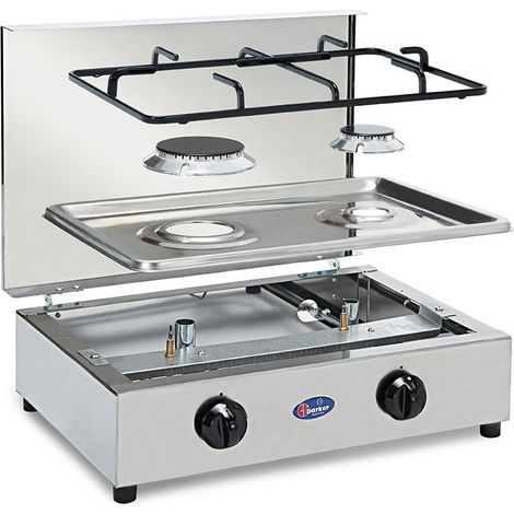 FORNELLO A GAS GPL / METANO 2 FUOCHI CON PIANO ESTRAIBILE MOD. 200ACCGP  Gpl
