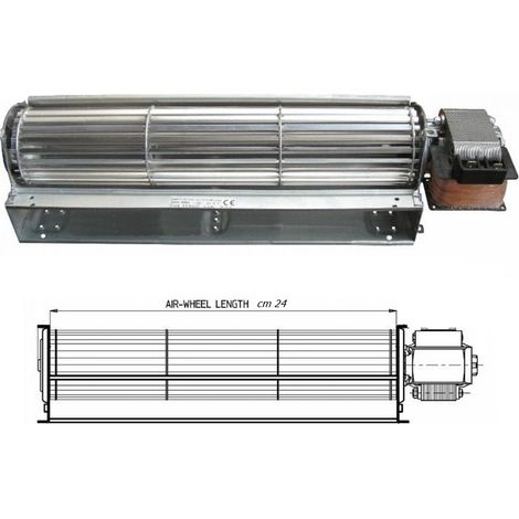 VENTOLA CM 24 TANGENZIALE MOTORE DESTRO PER FORNO STUFA LEGNA PELLET    SP 301