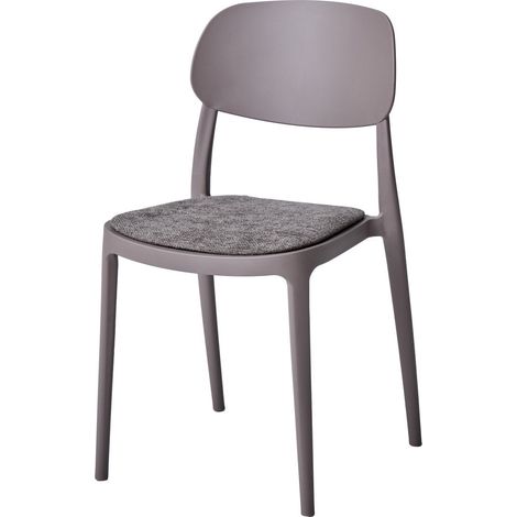 Dimo Sedia Yulia in PP con Seduta in Tessuto Tortora 51,5 x 42 x 81,5 Cm – Sedia Moderna e Resistente (1/4)