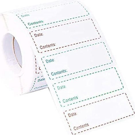 500 étiquettes congélateur autocollantes et amovibles pour aliments congelés, réfrigérateur, date de péremption, pour la maison ou le restaurant (1/5)