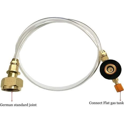 Adaptateur de Propane Tuyau de Rechange pour convertisseur de Tuyau Se connecte au Camping en Plein air Camping Cuisinière à gaz Adaptateur de Bouteille de Propane (1/4)