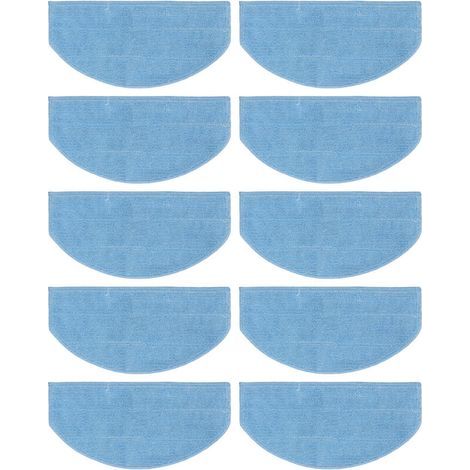 Pack of 10 replacement cleaning cloths for Tikom G8000 Pro Laresar Evol 3 robot vacuum cleaner (1/5)