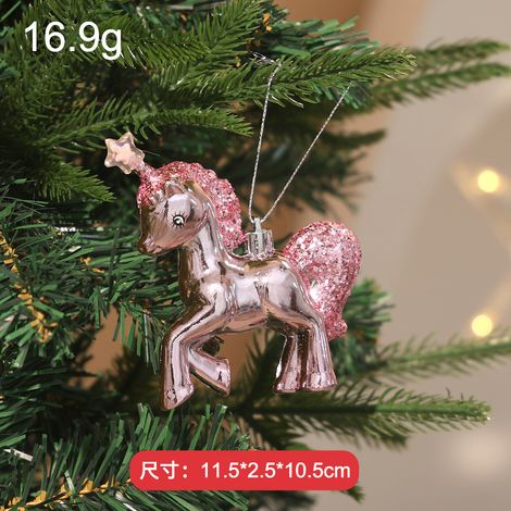 Pink electroplated Christmas tree ornaments, party decorations, Christmas ornaments and supplies