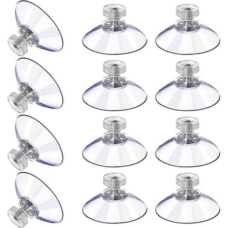 12 grandes ventouses transparentes en plastique anti-collision avec vis en caoutchouc et écrou métallique. Ventouse puissante en PVC transparent de rechange avec vis et écrou (40M5-10) (1/5)