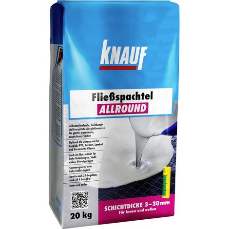 Knauf Fließspachtel allround grau, 20 kg, für Innen Fließestrich (1/2)
