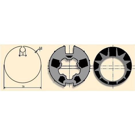 Jeu d'adaptation moteur pour LT 50 Döhner 70 à goutte ronde (épaisseur 1,2 à 1,5 (1/2)