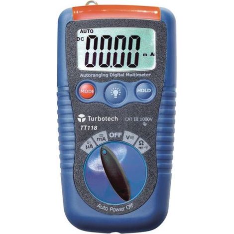 Turbotech TT-118 - Multimètre numérique de poche - 3 en 1 (1/2)