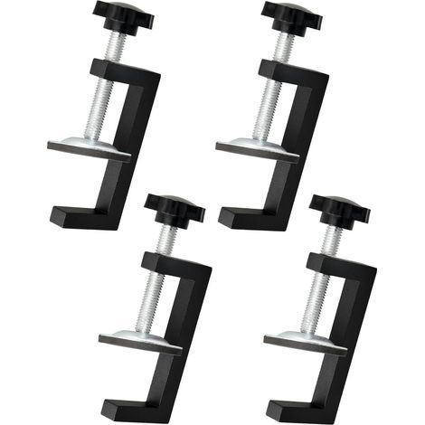 4-Piece Clamp Kit, Clamping Range 10-57mm Adjustable G-Clamp, Woodworking Clamp Fixing Clip, Table Clamp Accessory Tools, Suitable for Securing Wood and Tables