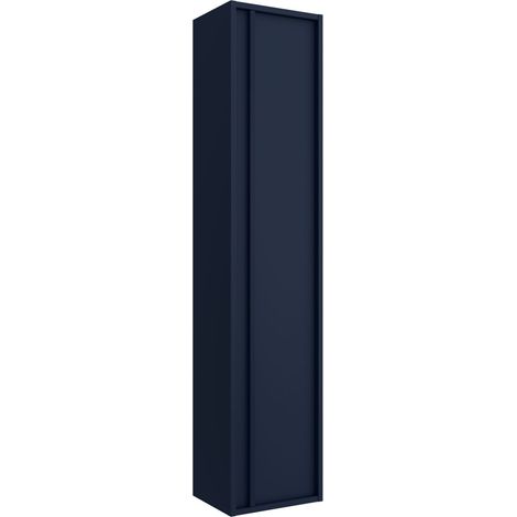 Colonna bagno sospesa 30x140 cm blu satinato con un’anta - Astoria