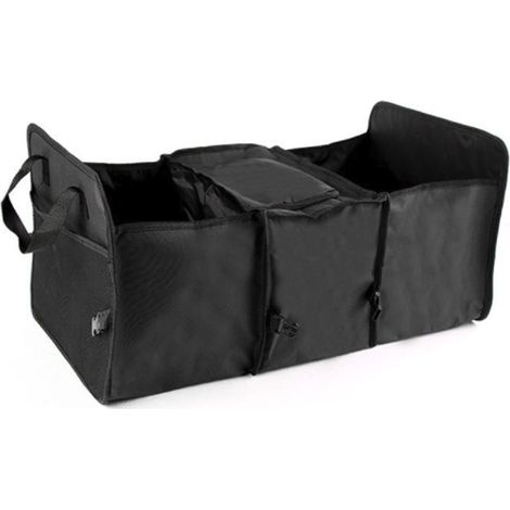 Boîte de rangement pliable et antidérapante, organisateur de coffre de voiture, conteneur de stockage de nourriture pour jouets, sac de rangement de voiture(noir) (1/3)