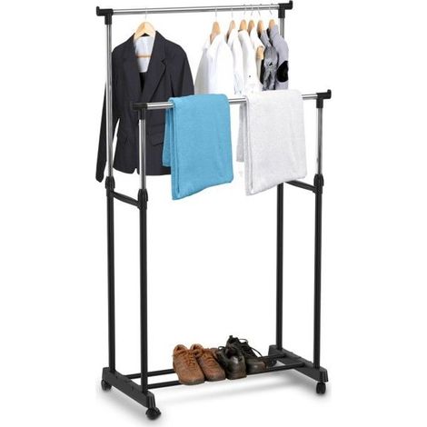 Portant à Vêtements Extensible 2 Barres Bigdress Garnier (1/5)
