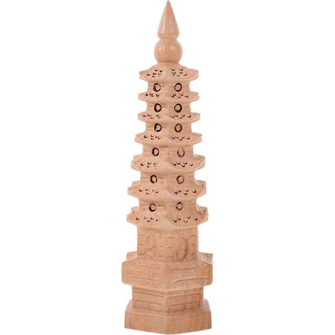 Gartendekoration Holzpagodenstatue mit leichtem Gewicht und
