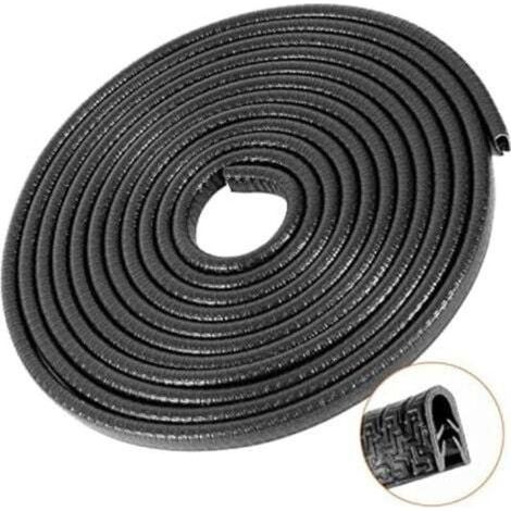 Joint en caoutchouc de porte - 5M - Protecteur de porte - Noir - Flexible - Protège bord de porte - Protection coin enfant - Profil U (1/4)