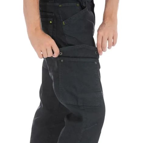 Hochwertige graue Herren-Arbeitshose mit Tasche, Größe 46, modernem Look und robuster Verarbeitung