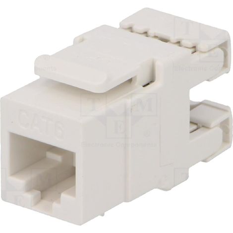 Connecteur RJ45 femelle Cat.6 - Blanc