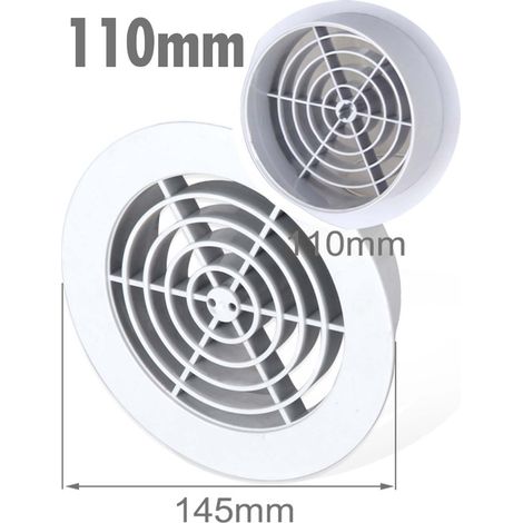 Griglia di Ventilazione Rotonda Griglia Aerazione In Plastica D145mm Foro 110mm H40mm (1/3)