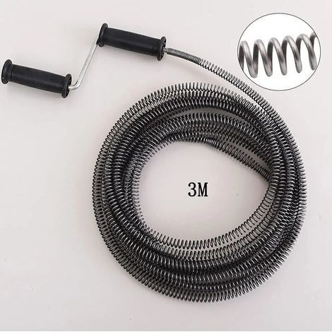 Vente chaude-Débouchage de tuyau Débouchage de furet, débouchage de manivelle Poignée rotative de 3 m, débouchage d'évier pour les blocages tenaces.,de (1/3)